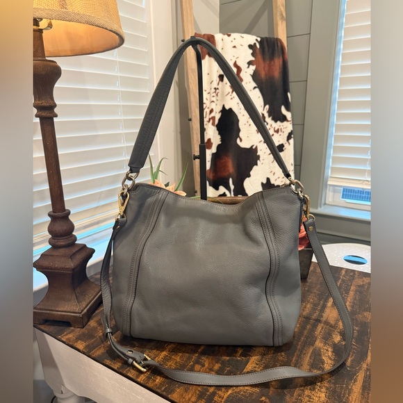 m77078673811_1.jpg MCM Chocolate gray Leather 2-Way
